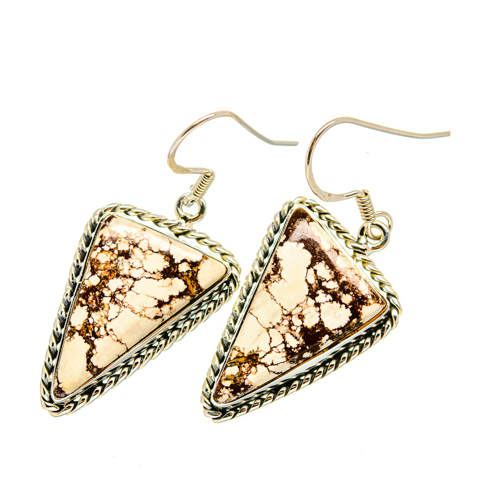 Peanut Wood Jasper Earrings handcrafted by Ana Silver Co - EARR420603