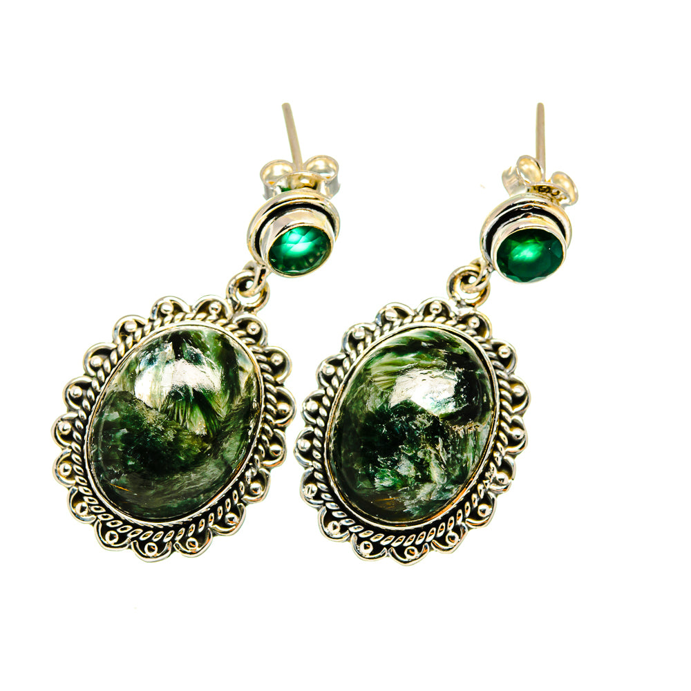 Seraphinite Earrings handcrafted by Ana Silver Co - EARR420608