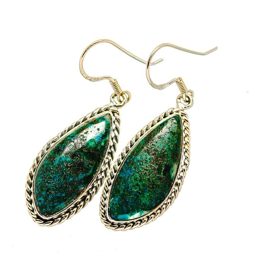 Chrysocolla Earrings handcrafted by Ana Silver Co - EARR420611