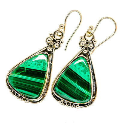 Malachite Earrings handcrafted by Ana Silver Co - EARR420621