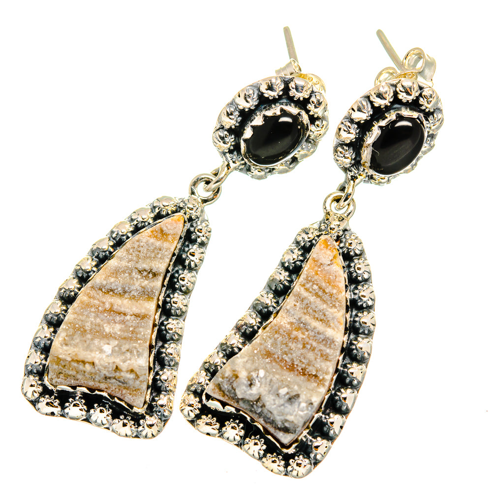 Desert Druzy Earrings handcrafted by Ana Silver Co - EARR420629