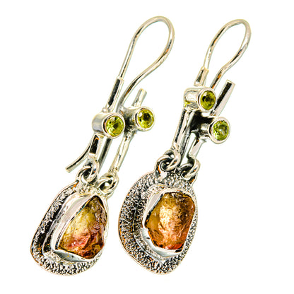 Watermelon Tourmaline Earrings handcrafted by Ana Silver Co - EARR420631