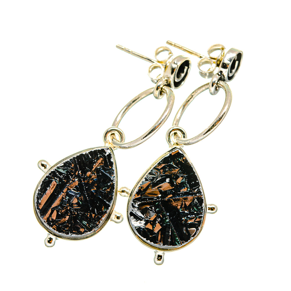 Shungite Earrings handcrafted by Ana Silver Co - EARR420632