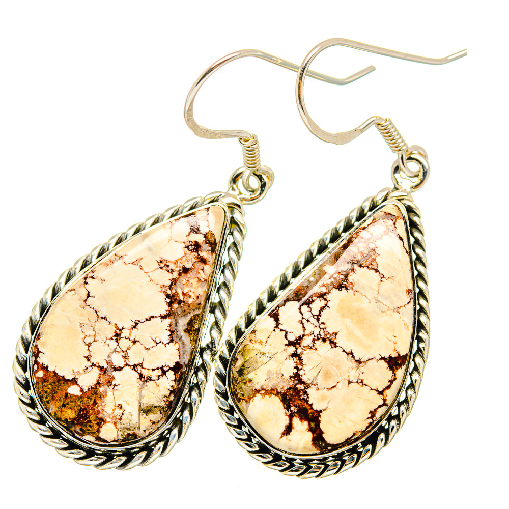 Peanut Wood Jasper Earrings handcrafted by Ana Silver Co - EARR420637