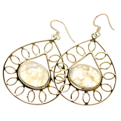 Rainbow Moonstone Earrings handcrafted by Ana Silver Co - EARR420654
