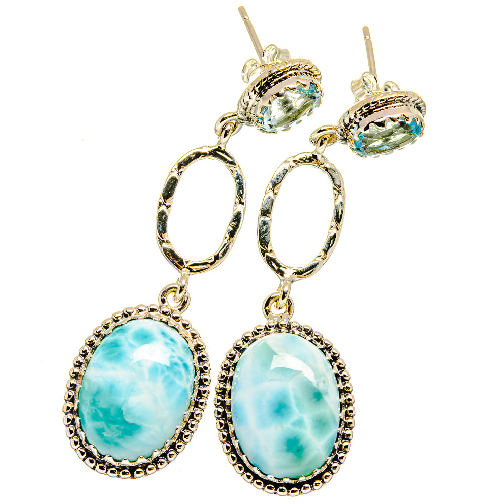 Larimar Earrings handcrafted by Ana Silver Co - EARR420655