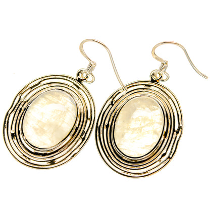 Rainbow Moonstone Earrings handcrafted by Ana Silver Co - EARR420657