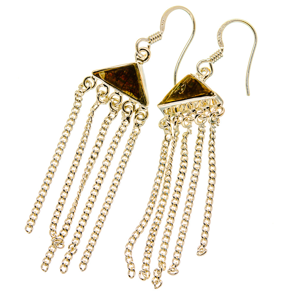 Ammolite Earrings handcrafted by Ana Silver Co - EARR420664