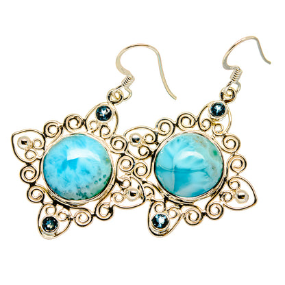 Larimar Earrings handcrafted by Ana Silver Co - EARR420665