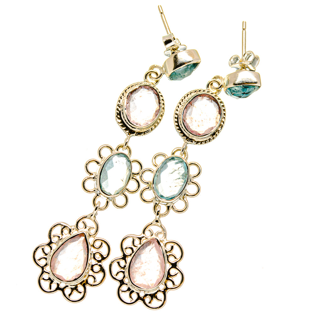 Rose Quartz Earrings handcrafted by Ana Silver Co - EARR420670