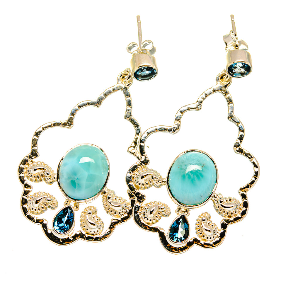Larimar Earrings handcrafted by Ana Silver Co - EARR420672