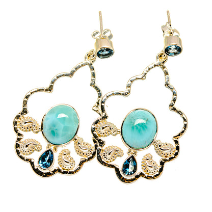 Larimar Earrings handcrafted by Ana Silver Co - EARR420672