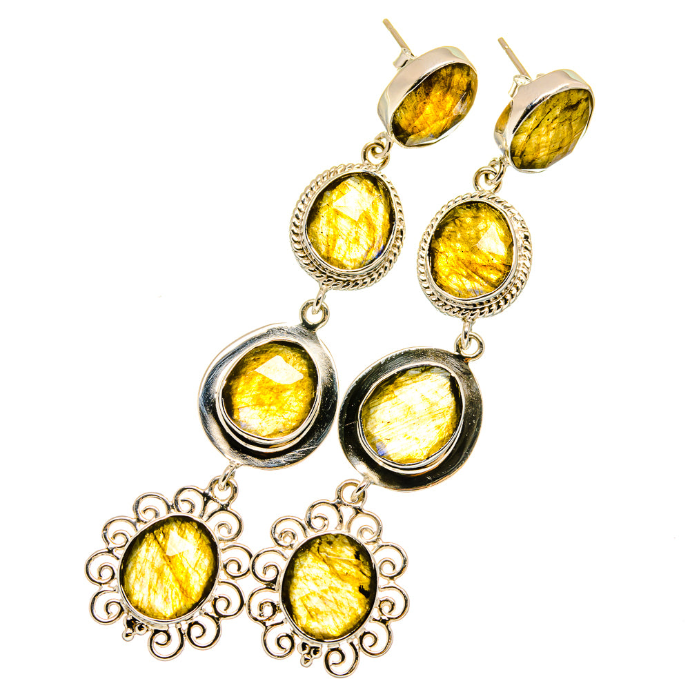 Labradorite Earrings handcrafted by Ana Silver Co - EARR420675