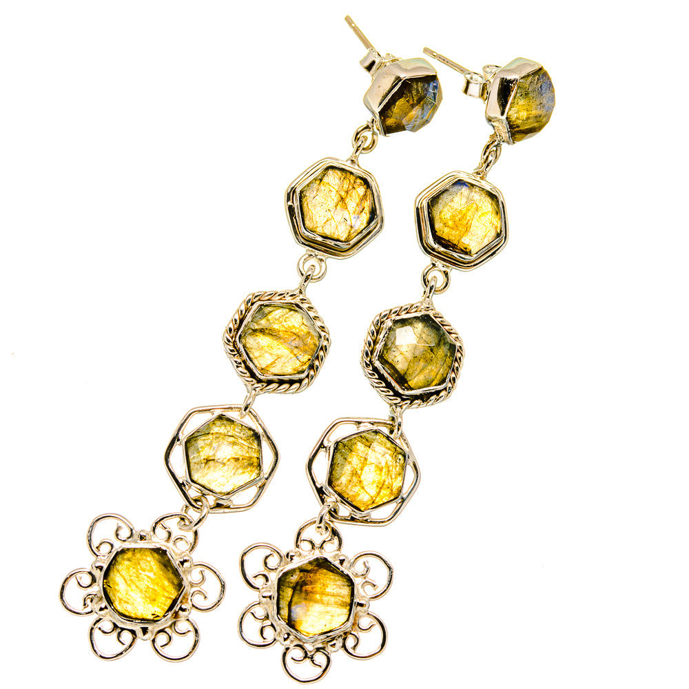 Labradorite Earrings handcrafted by Ana Silver Co - EARR420680