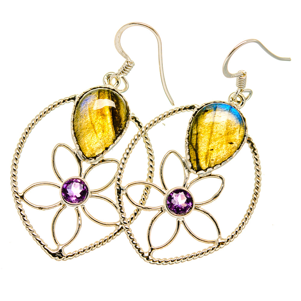 Labradorite Earrings handcrafted by Ana Silver Co - EARR420681