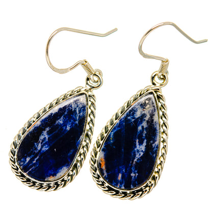 Sodalite Earrings handcrafted by Ana Silver Co - EARR420693