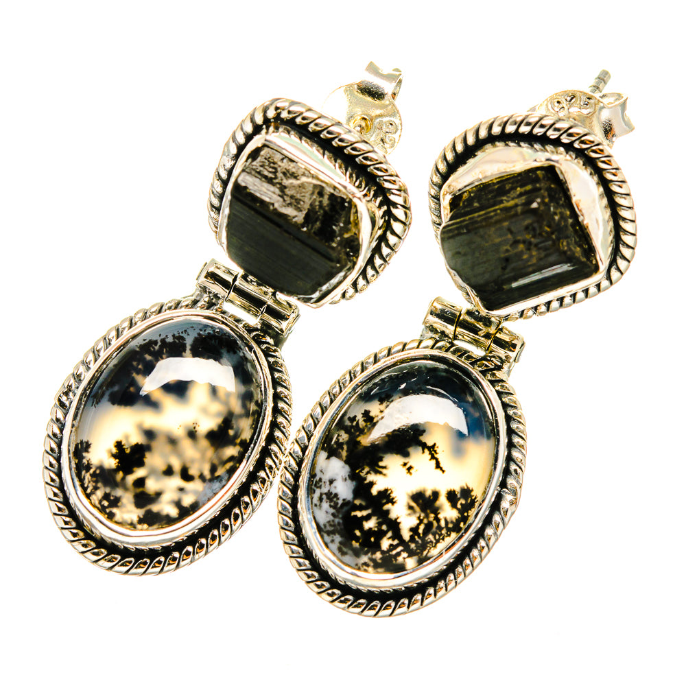 Dendritic Opal Earrings handcrafted by Ana Silver Co - EARR420698