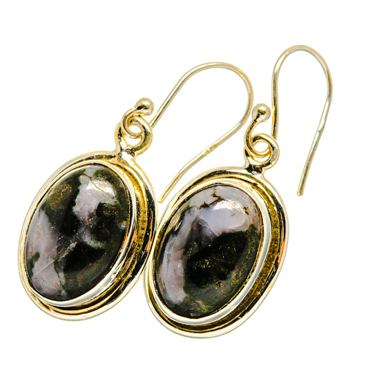 Gabbro Stone Earrings handcrafted by Ana Silver Co - EARR420700 - Photo 2