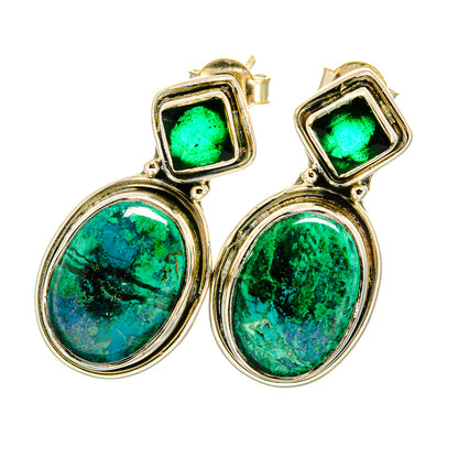 Chrysocolla Earrings handcrafted by Ana Silver Co - EARR420702
