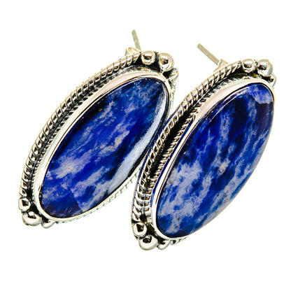 Sodalite Earrings handcrafted by Ana Silver Co - EARR420726