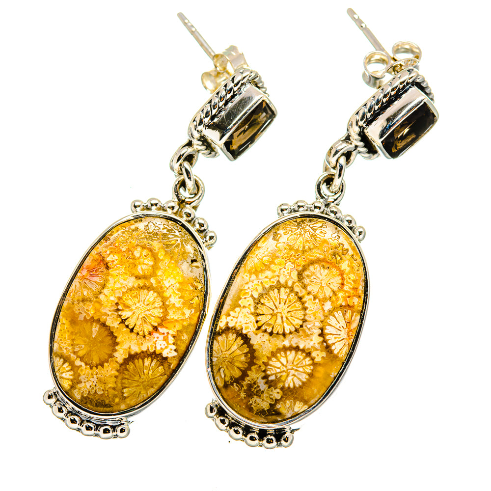 Fossil Coral Earrings handcrafted by Ana Silver Co - EARR420729