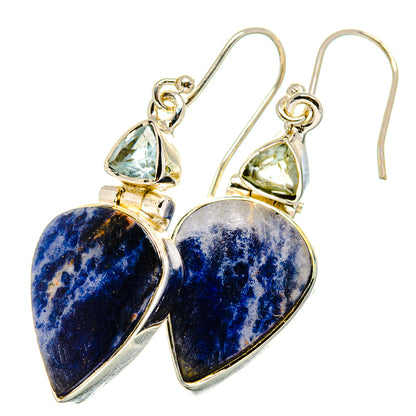 Sodalite Earrings handcrafted by Ana Silver Co - EARR420748