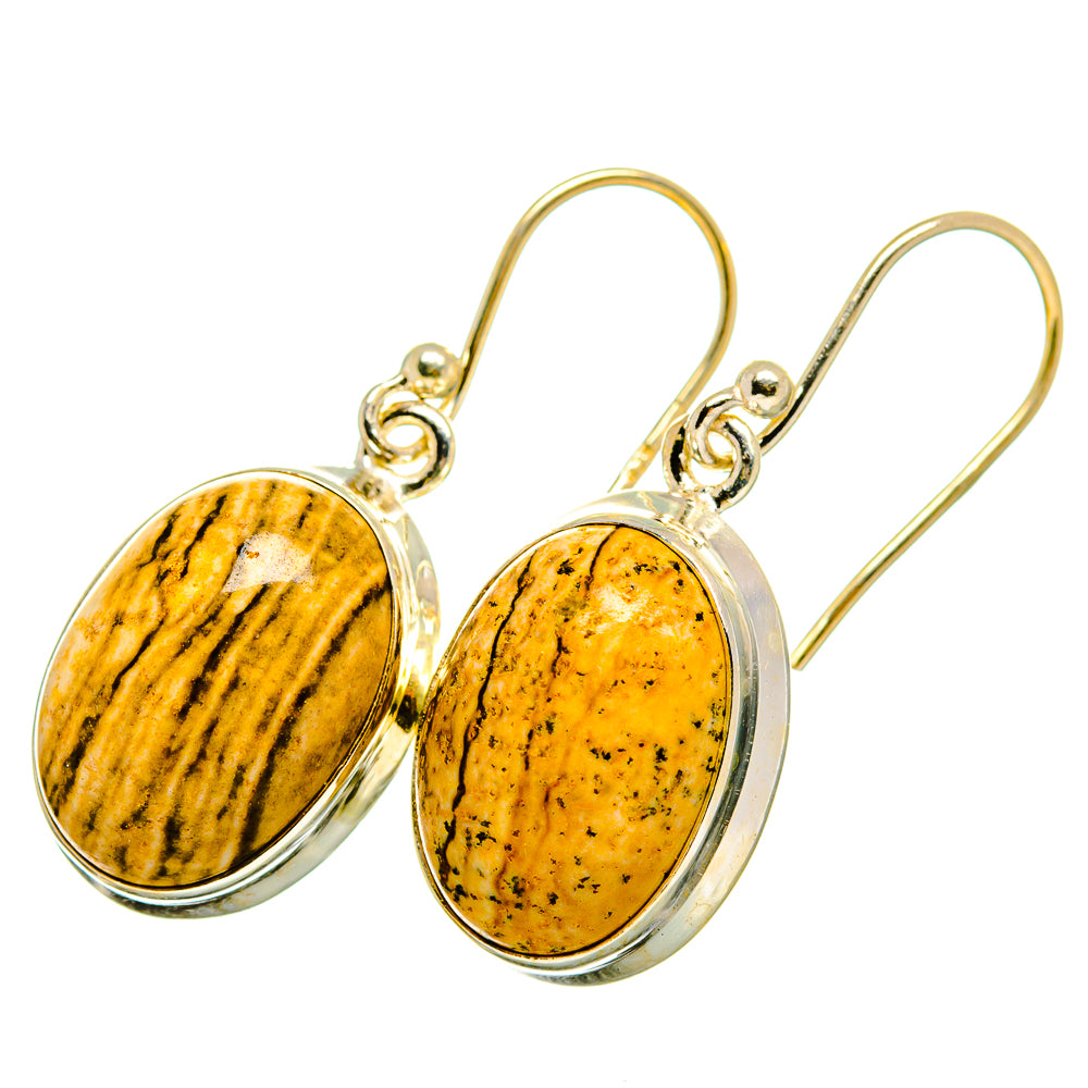 Picture Jasper Earrings handcrafted by Ana Silver Co - EARR420759