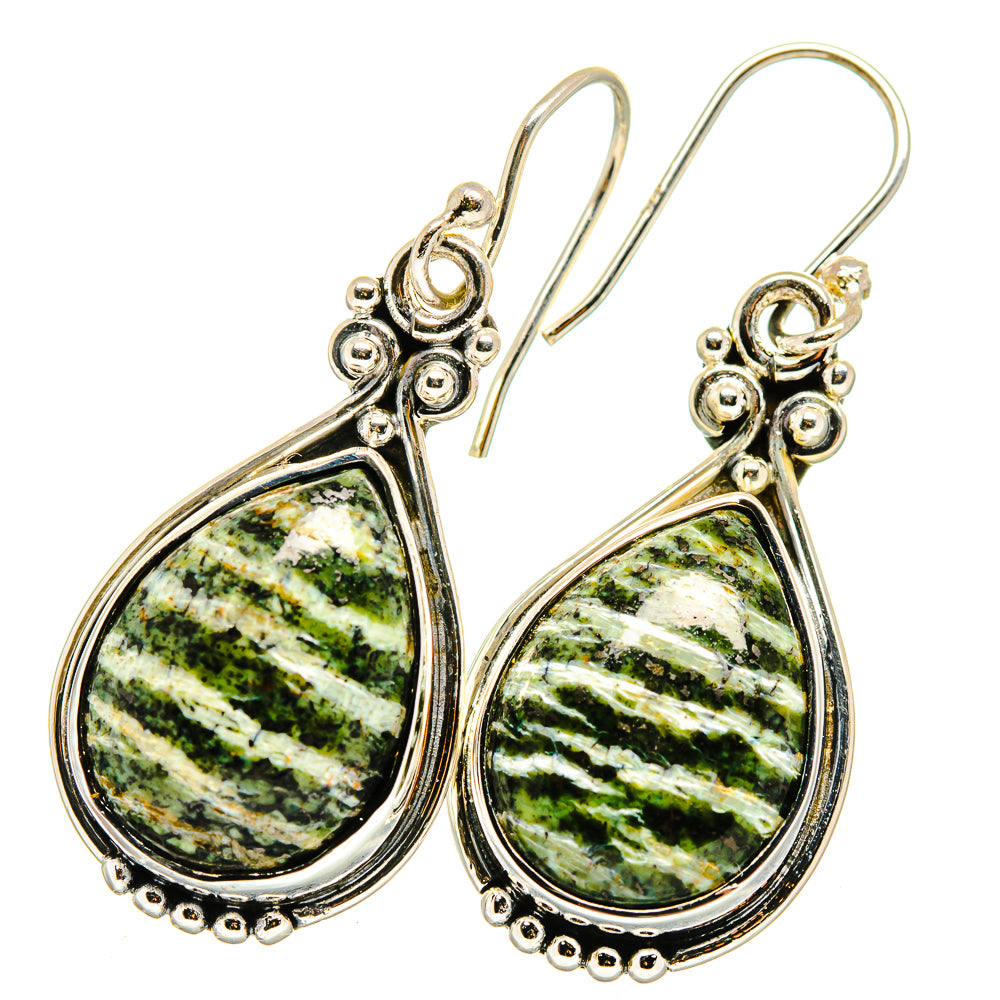 Lizard Jasper Earrings handcrafted by Ana Silver Co - EARR420766