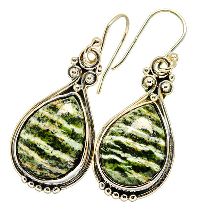 Lizard Jasper Earrings handcrafted by Ana Silver Co - EARR420766