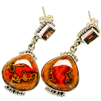 Moroccan Agate Earrings handcrafted by Ana Silver Co - EARR420774