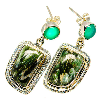 Seraphinite Earrings handcrafted by Ana Silver Co - EARR420778