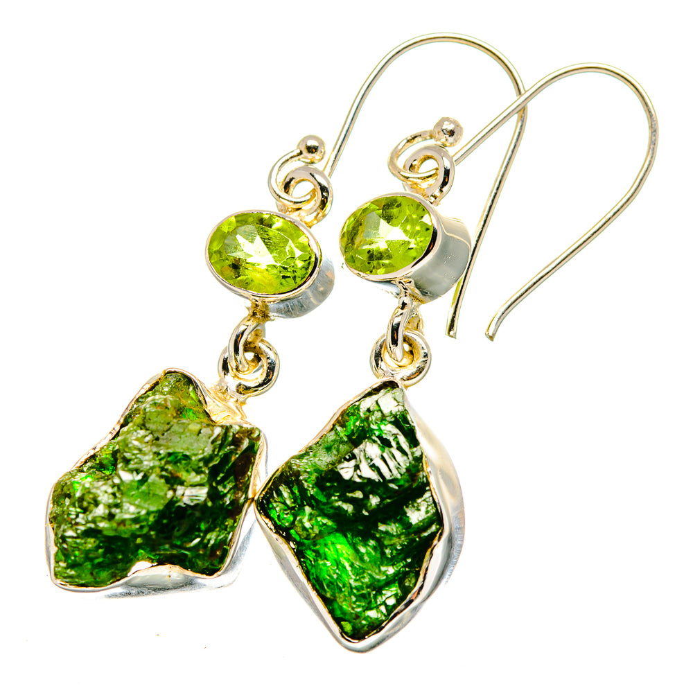 Chrome Diopside Earrings handcrafted by Ana Silver Co - EARR420790
