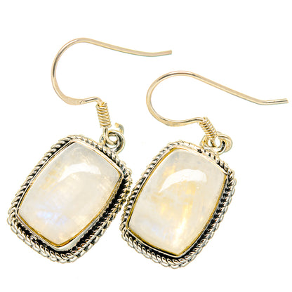 Rainbow Moonstone Earrings handcrafted by Ana Silver Co - EARR420798
