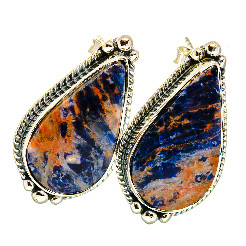 Sodalite Earrings handcrafted by Ana Silver Co - EARR420799