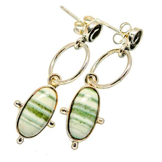Green Jasper Earrings handcrafted by Ana Silver Co - EARR420802