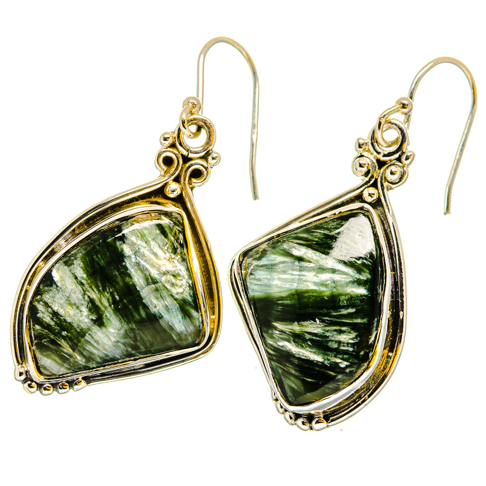 Seraphinite Earrings handcrafted by Ana Silver Co - EARR420803