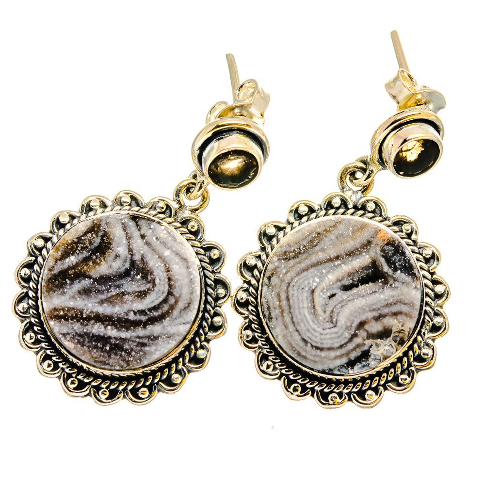 Desert Druzy Earrings handcrafted by Ana Silver Co - EARR420814