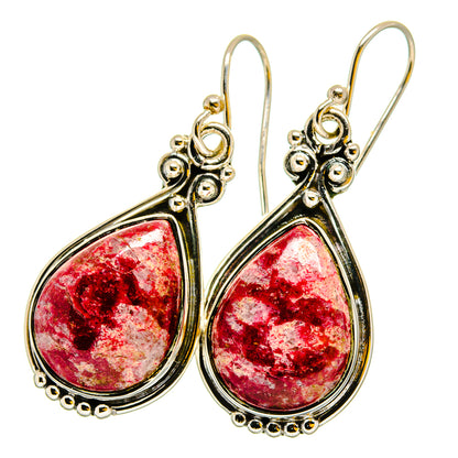 Thulite Earrings handcrafted by Ana Silver Co - EARR420819
