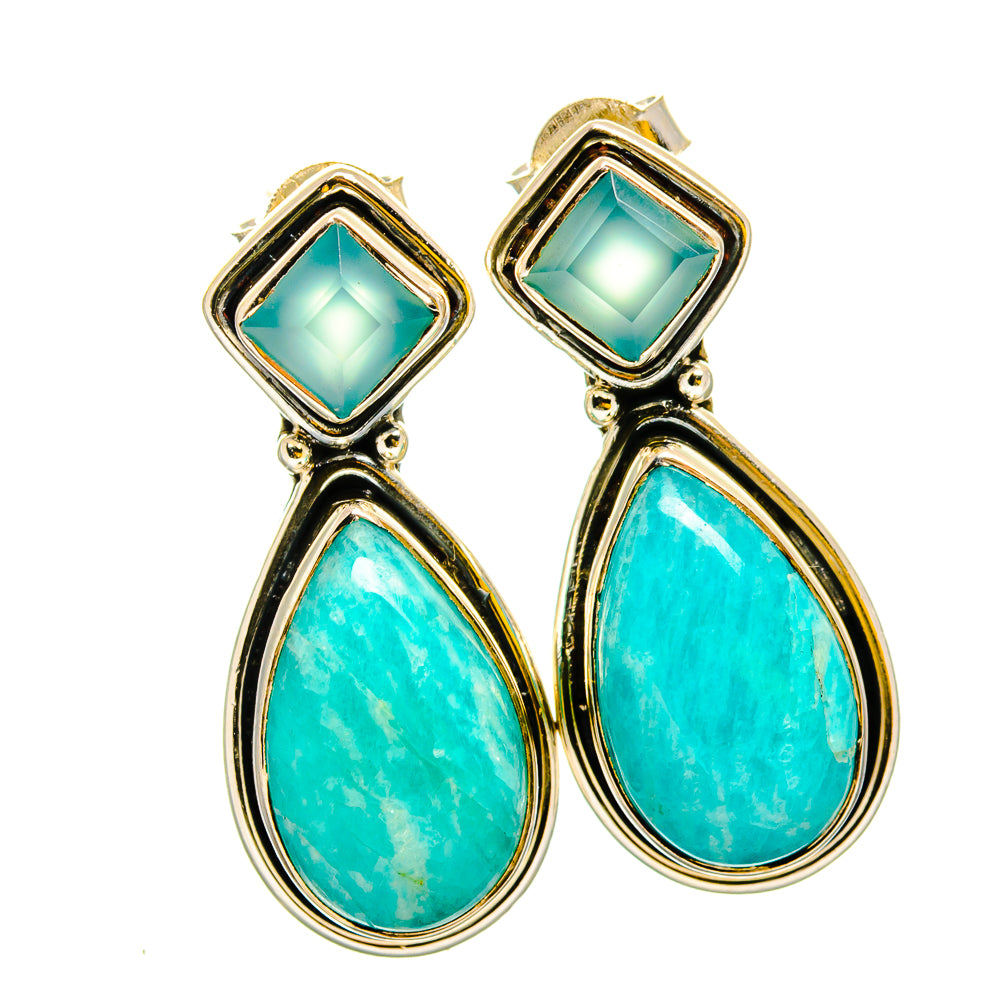 Amazonite Earrings handcrafted by Ana Silver Co - EARR420825