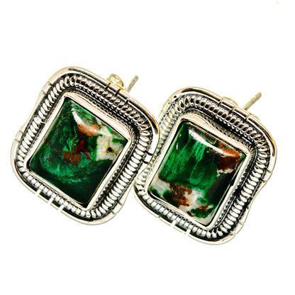 Chrysocolla Earrings handcrafted by Ana Silver Co - EARR420828