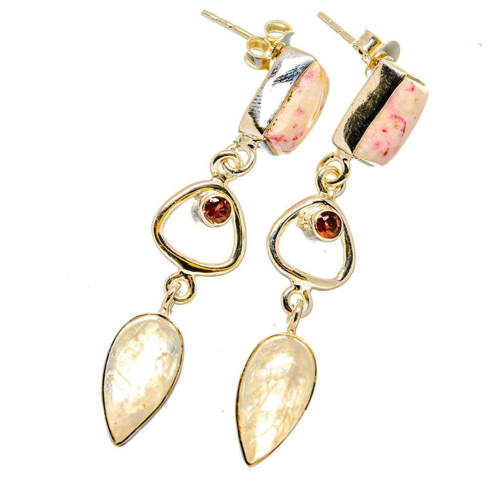Rainbow Moonstone Earrings handcrafted by Ana Silver Co - EARR420839