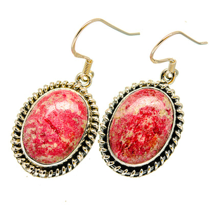 Thulite Earrings handcrafted by Ana Silver Co - EARR420842