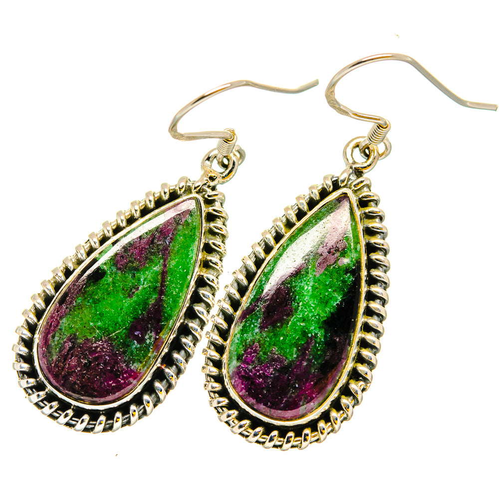 Ruby Zoisite Earrings handcrafted by Ana Silver Co - EARR420843
