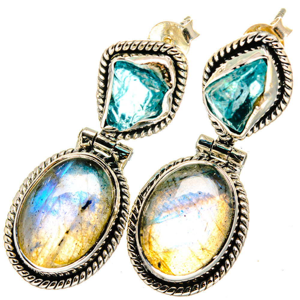 Labradorite Earrings handcrafted by Ana Silver Co - EARR420858