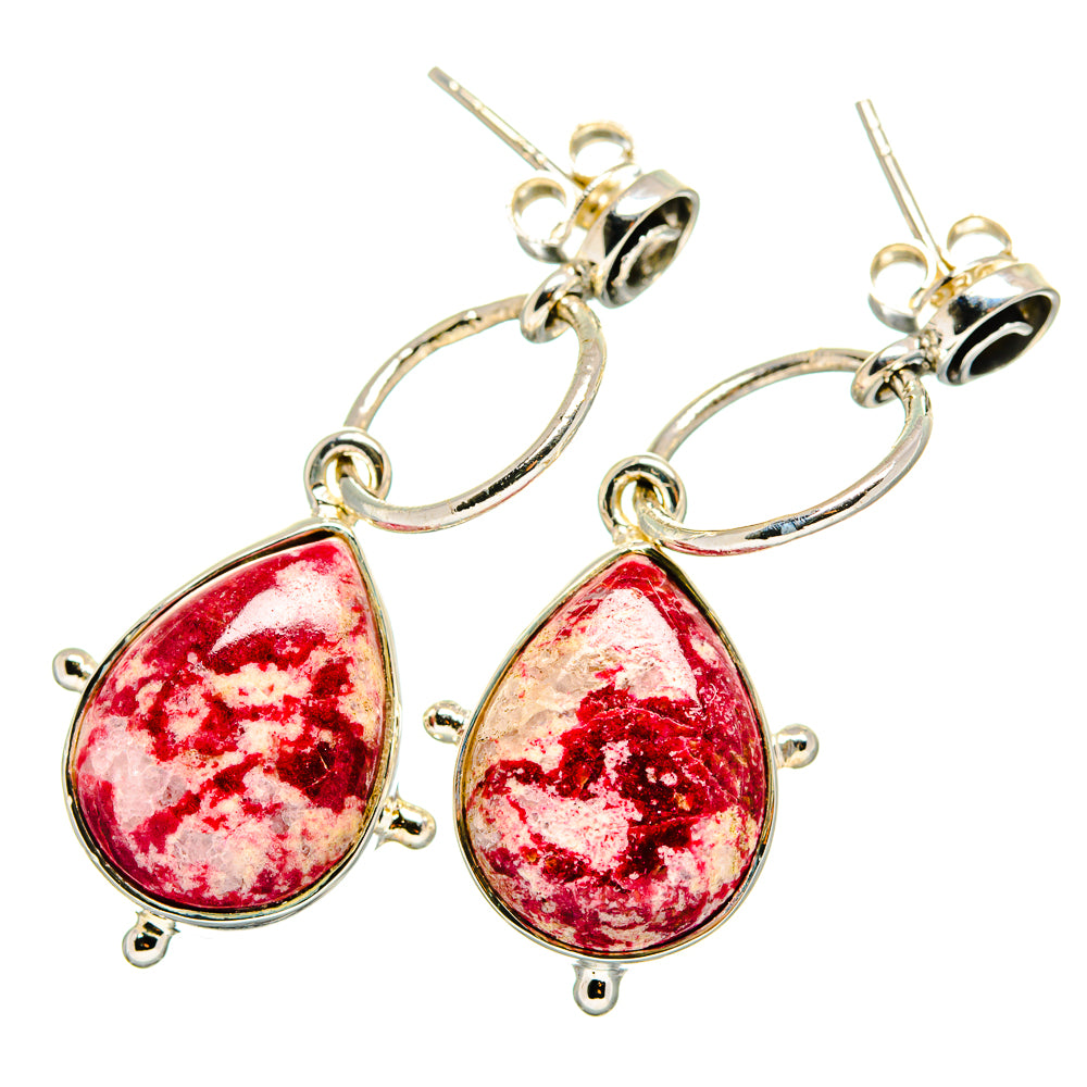 Thulite Earrings handcrafted by Ana Silver Co - EARR420861