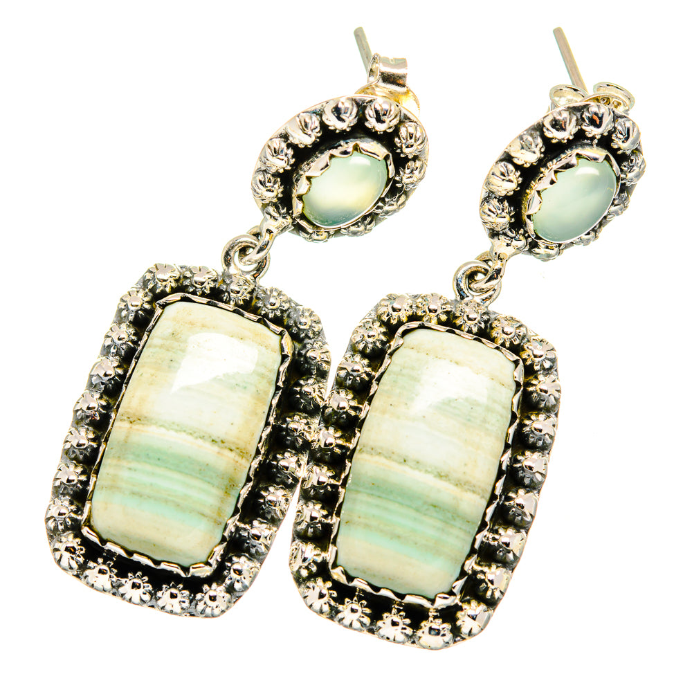 Green Jasper Earrings handcrafted by Ana Silver Co - EARR420880