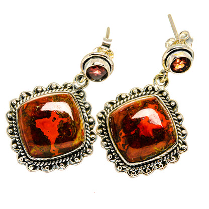 Moroccan Agate Earrings handcrafted by Ana Silver Co - EARR420881