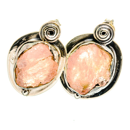 Rose Quartz Earrings handcrafted by Ana Silver Co - EARR420887