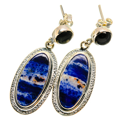 Sodalite Earrings handcrafted by Ana Silver Co - EARR420891