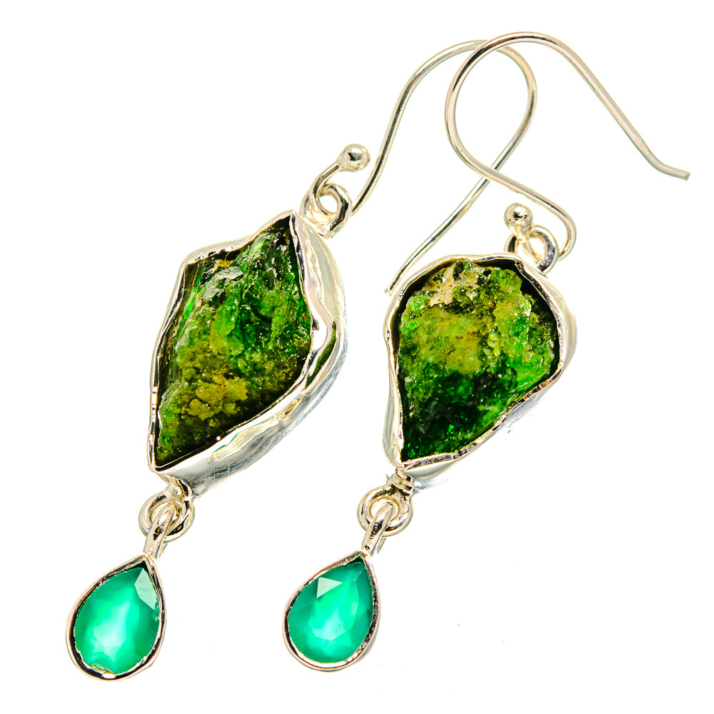 Chrome Diopside Earrings handcrafted by Ana Silver Co - EARR420908